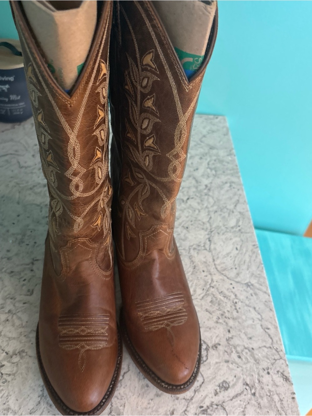 Ariat Heritage R Toe Western Boot size 7.5 - Picture 6 of 8